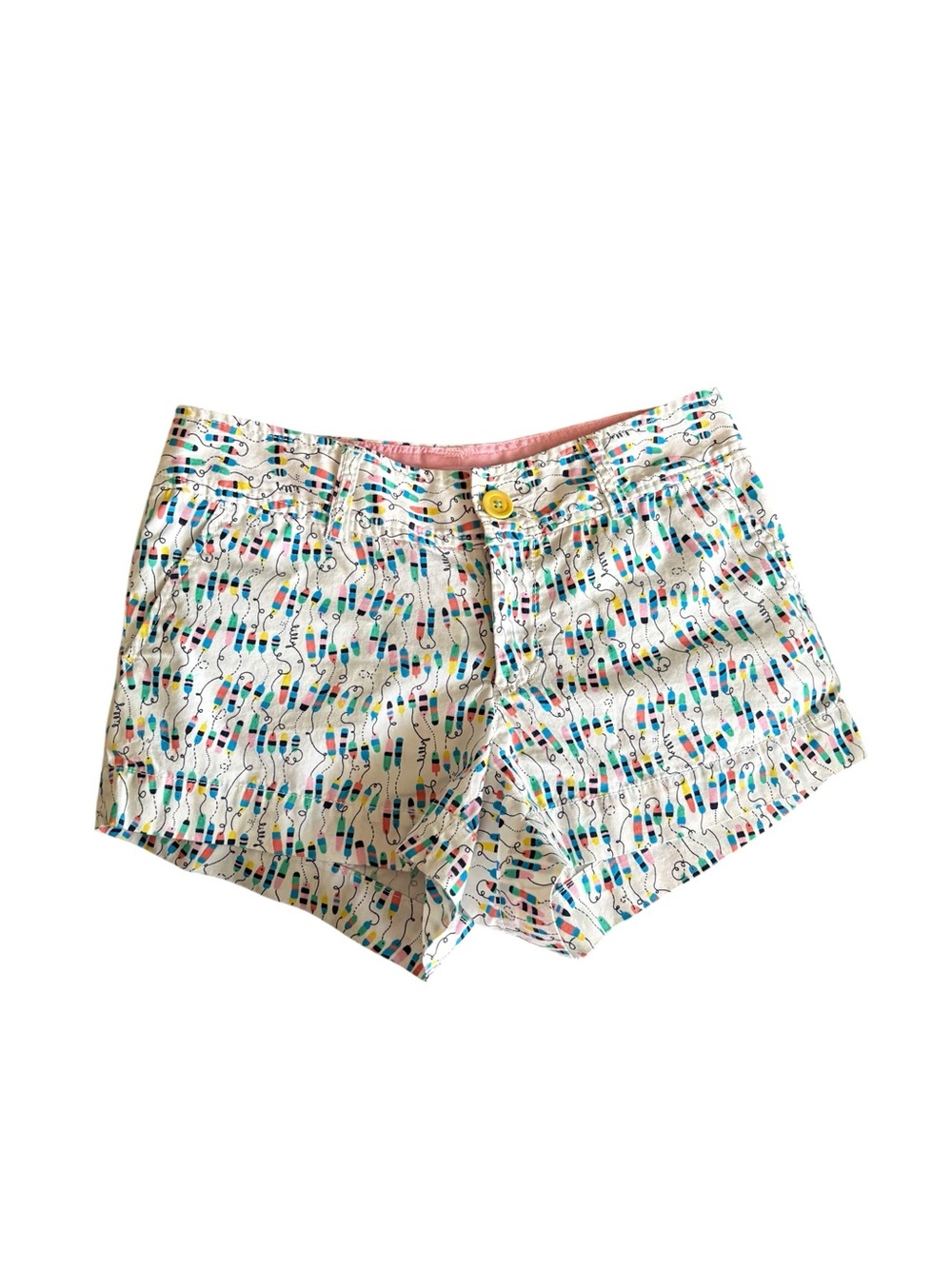 Lilly Pulitzer Oh Buoy Novelty Print Shorts Size 0 Fishing Bobber Coastal Preppy